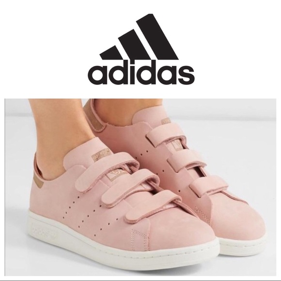 adidas pink leather trainers